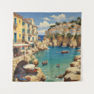 Vintage Greece Travel - Island of Corfu Tapestry