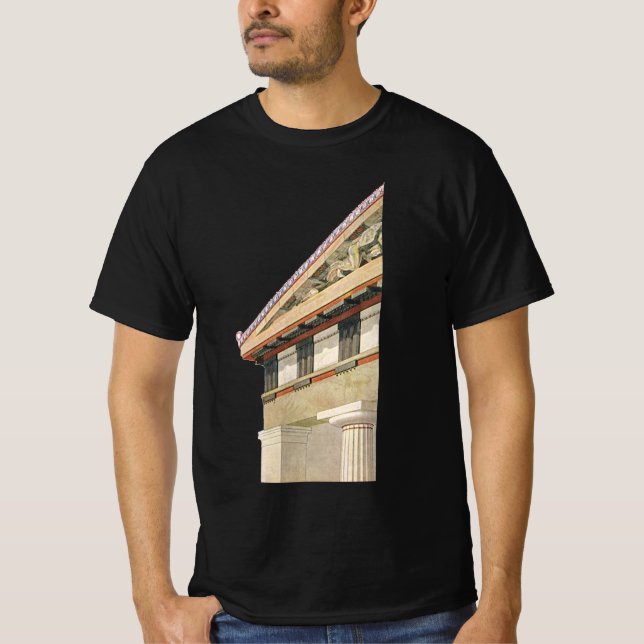 Vintage Greek Architecture, Temple of Athena T-Shirt (Front)