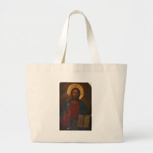 VINTAGE GREEK ORTHODOX ICON LARGE TOTE BAG