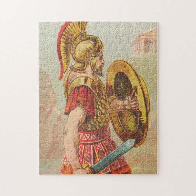Vintage Greek Spartan Illustration (1887) Jigsaw Puzzle (Vertical)
