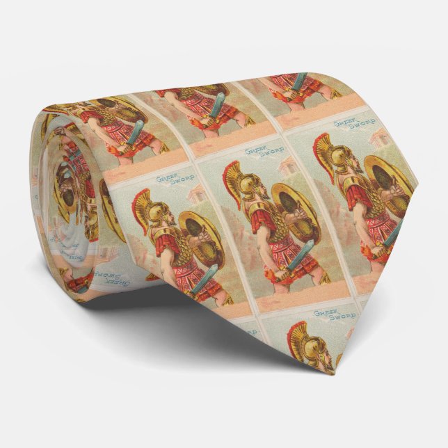 Vintage Greek Spartan Illustration (1887) Tie (Rolled)