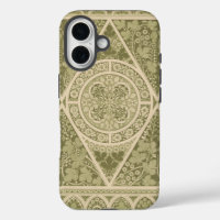 Vintage Green Art Nouveau Floral Pattern