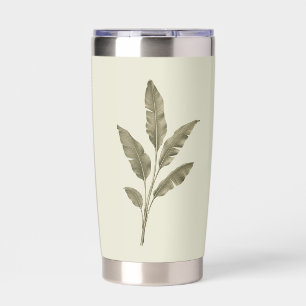 Vintage Green Banana Leaves Insulated Tumbler