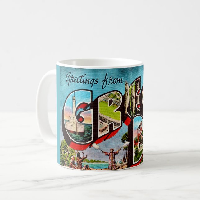 Vintage Green Bay WI Coffee Mug (Front Left)