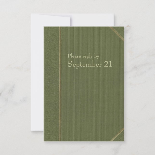 Vintage Green Book rsvp (Front)