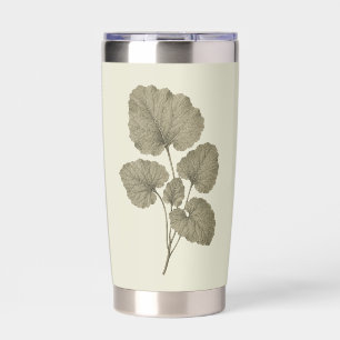 Vintage Green Burdock Leaves Insulated Tumbler