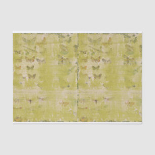 Vintage Green Butterfly Shabby Chic Decoupage Tissue Paper