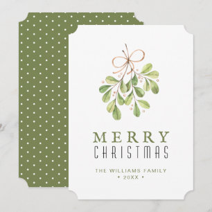 Vintage Green Christmas Card