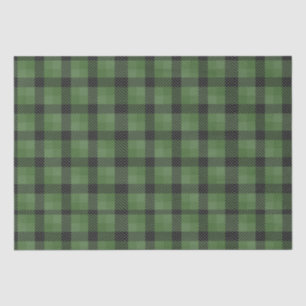 Vintage Green Christmas plaid holiday Gift Tissue Paper