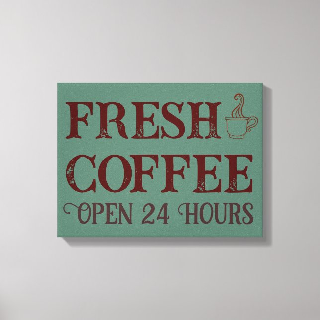 Vintage Green Coffee Shop Diner Sign Art  (Front)