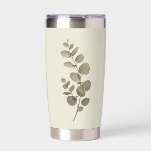 Vintage Green Eucalyptus Branch Insulated Tumbler