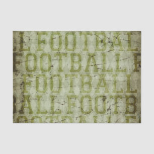 Vintage Green Grunge Football Tissue Paper