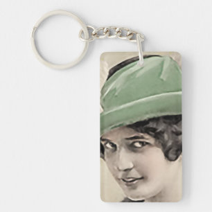 Vintage Green Hat Keychain