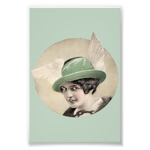 Vintage Green Hat Photo Print