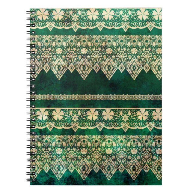 Vintage green lace notebook (Front)
