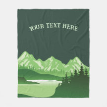 Vintage Green Lake Mountain Sunset 