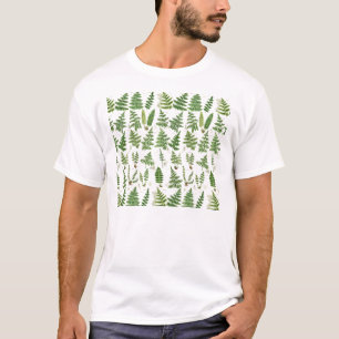 Vintage Green Leafy Plants T-Shirt