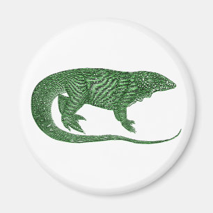 Vintage Green Lizard Magnet