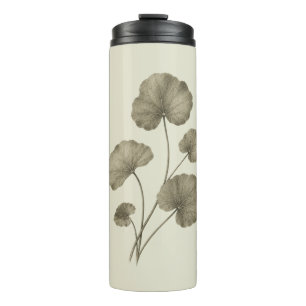 Vintage Green Marsh Marigold Leaves Thermal Tumbler