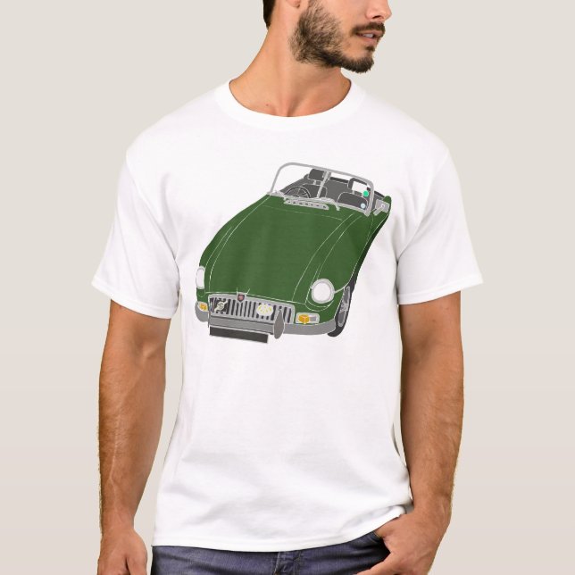 Vintage Green MG T-Shirt (Front)