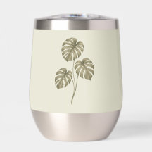 Vintage Green Monstera Leaves