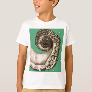 Vintage Green Nautical Octopus Tentacle T-Shirt