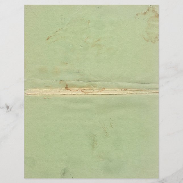 Vintage Green Paper Letterhead (Front)