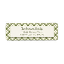Vintage Green Plaid Christmas