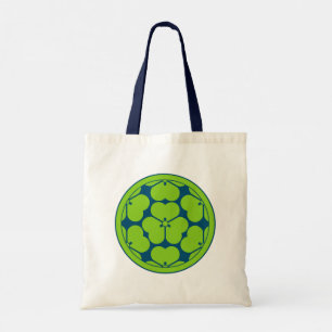 Vintage Green Red Chosokabe Japan Mon Graphic Tote Bag