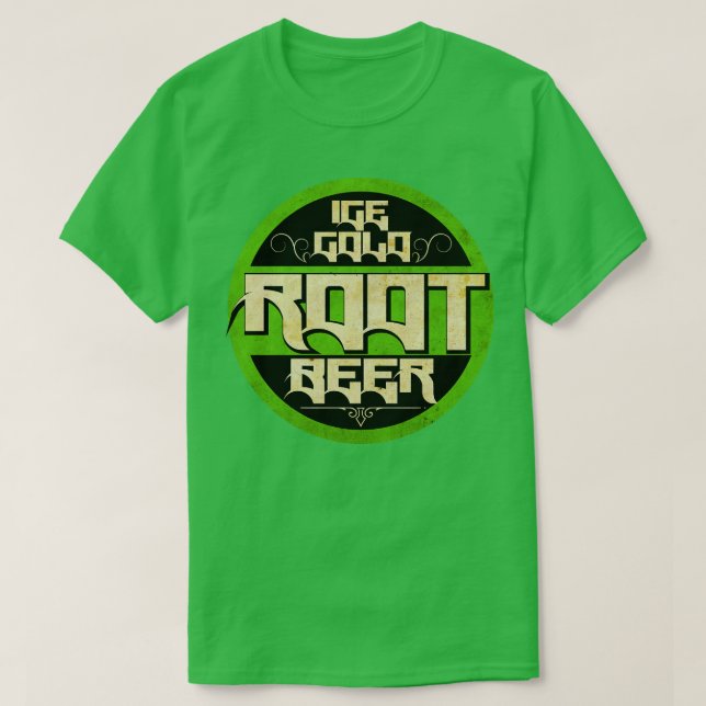 Vintage Green Root Beer T-Shirt (Design Front)