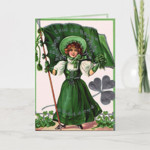 Vintage Green Saint Patrick's Day Card