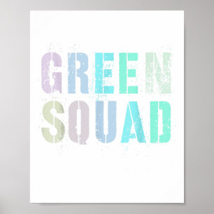 Vintage Green Squad War Game Winners Wear Team Col Poster