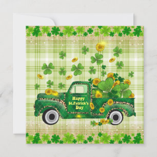 Vintage Green St. Patrick's Delight Holiday Card