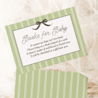 Vintage Green Stripe Books for Baby Baby Shower