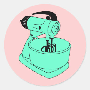 Vintage Green Sunbeam Mixmaster Classic Round Sticker