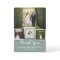 Vintage Green Wedding Photo Thank You Card