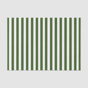 Vintage Green & White Stripes Striped Tissue Paper