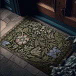 Vintage Green William Morris Woodland Florals Doormat<br><div class="desc">Introducing our exquisite doormat adorned with a floral pattern by the legendary William Morris. Recognised for his pivotal role in the Arts and Crafts Movement, Morris celebrated the beauty of nature and traditional craftsmanship, developing patterns that have achieved timeless appeal. His pattern, showcasing a harmonious blend of light green and...</div>