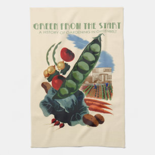 Vintage Greenbelt kitchen towel