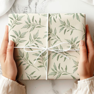 Vintage Greenery Botanical  Wrapping Paper