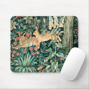 Vintage "Greenery" - Tree Flower & Rabbit Mouse Mat