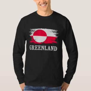 Vintage Greenland Flag I Love Greenland T-Shirt