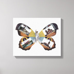 Vintage Greenville South Carolina Fairy Lady art  Canvas Print