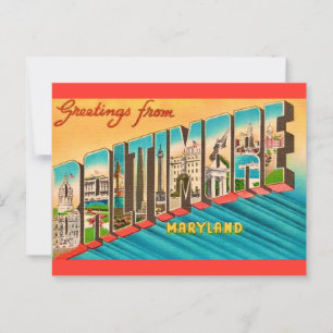 Vintage Greeting from Baltimore MD Postcard