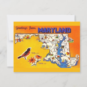 Vintage Greeting from Maryland Postcard
