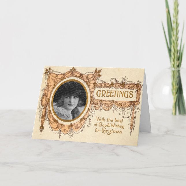 Vintage Greetings Christmas Card (Front)