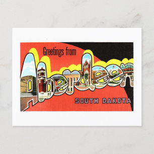 Vintage Greetings from Aberdeen, South Dakota Postcard