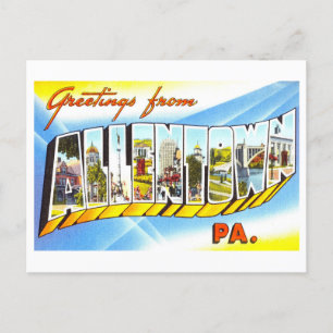 Vintage Greetings from Allentown, Pennsylvania Postcard