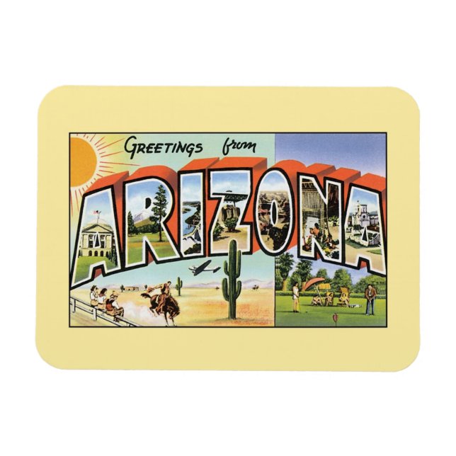 Vintage greetings from Arizona Magnet (Horizontal)