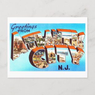 Vintage Greetings from Atlantic City, New Jersey Postcard
